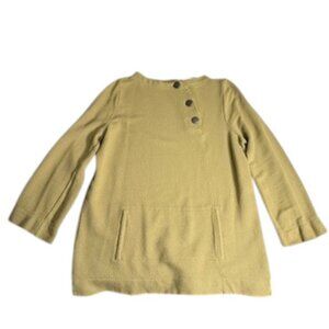 Soft Surroundings Maru Knit Pullover Kangaroo Pocket Tunic Chartruesse XL